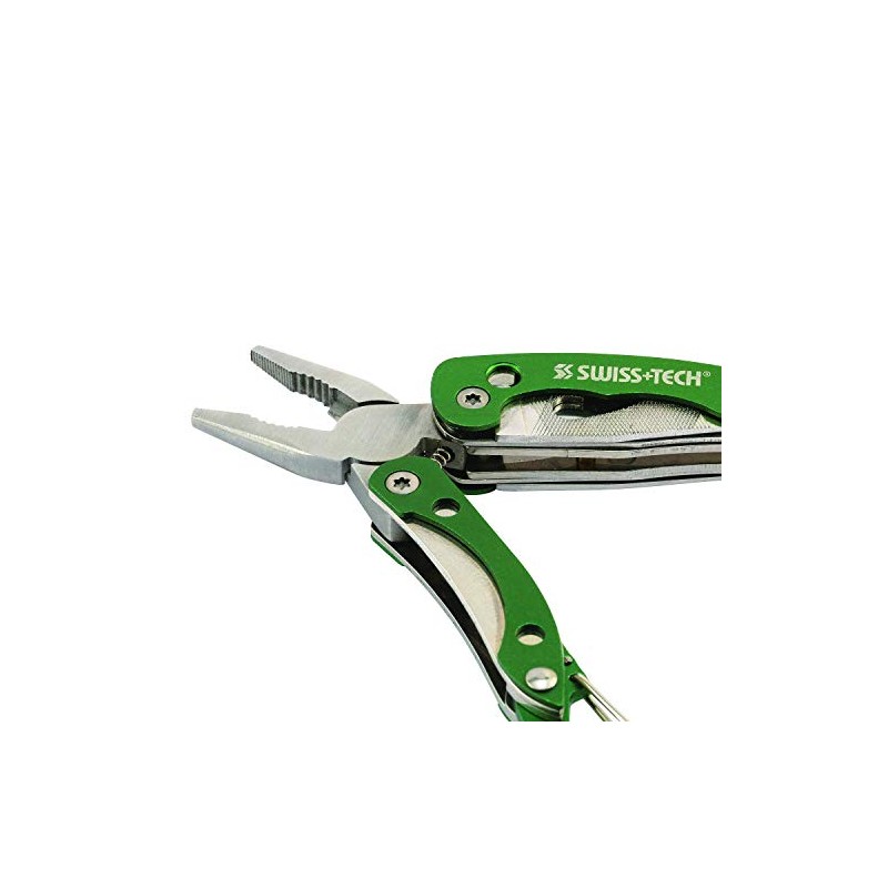 SWISS+TECH ST021901 Multi-Tool Pliers for Key chain, Solid Stainless Steel