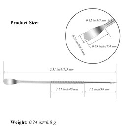 5 PCS Latte Art Pen Cinnamon Pen for Coffee,Barista Espresso Coffee Latte Art Tools Accessories for Coffee Bar Barista Make Creative Coffee Designs Decors,Stainless Steel Silver,LXLVOUEG