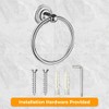 iBathUK Traditional Chrome Towel Ring Holder Wall Mount Round Bathroom