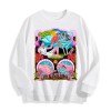 Psychedelic Skeleton Mushroom Graphic Crewneck Sweatshirt, US Warehouse, 6 ColorsSize: