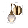 WillWant Globe Crystal Wall Lights，Modern Wall Sconce，Led Moon Wall Lamp