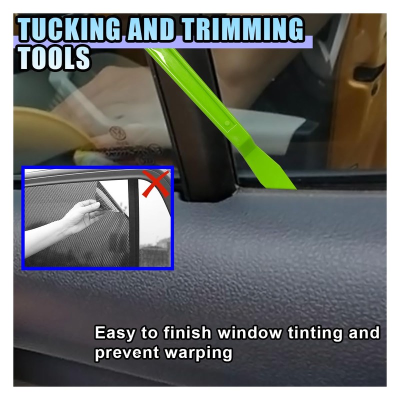 2PCS Car Window Tint Tools, Flexible Vinyl Wrap Squeegee with