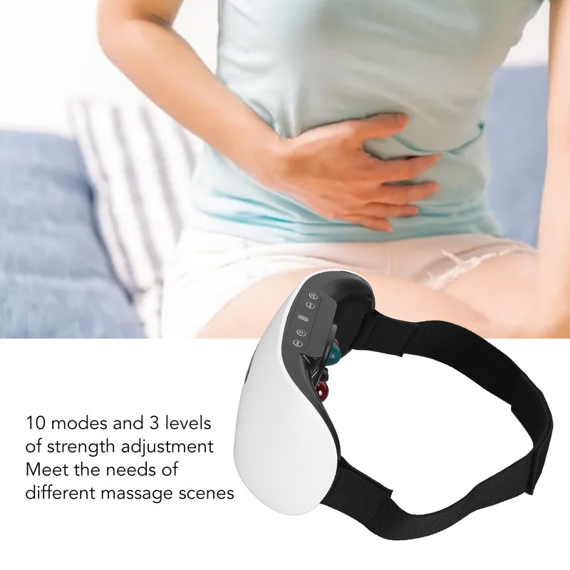Needle Stone Heated Abdominal Massager Belt 10 Modes 3 Strengths
