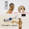 MFQJJRRMI Vintage Bathroom Faucet, Antique Brass Bathroom Sink Faucet, Hot