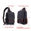 Leaper Retro Messenger Bag Canvas Crossbody Bag Shoulder Bag Travel
