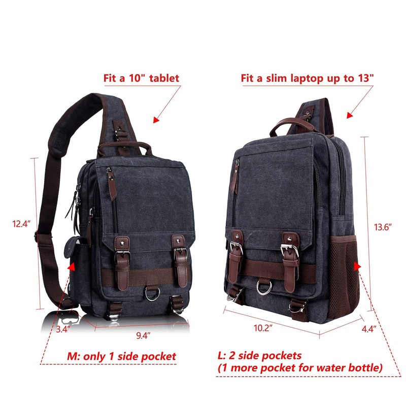 Leaper Retro Messenger Bag Canvas Crossbody Bag Shoulder Bag Travel