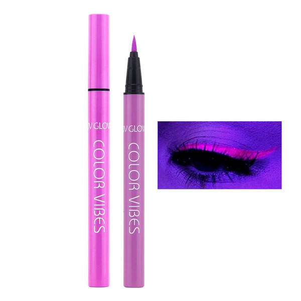 Wismee UV Glow Neon Liquid Eyeliner, Matte Colored Eyeliners Pen,