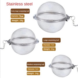 Tea Strainer, 3 Pieces Tea Strainer Tea Filter, Tea Ball with Chain, Stainless Steel Mesh Tea Ball for Leaves, Herbs, Filter, Spice Strainer, Spices, Fruit Tea Filter for Loose Tea