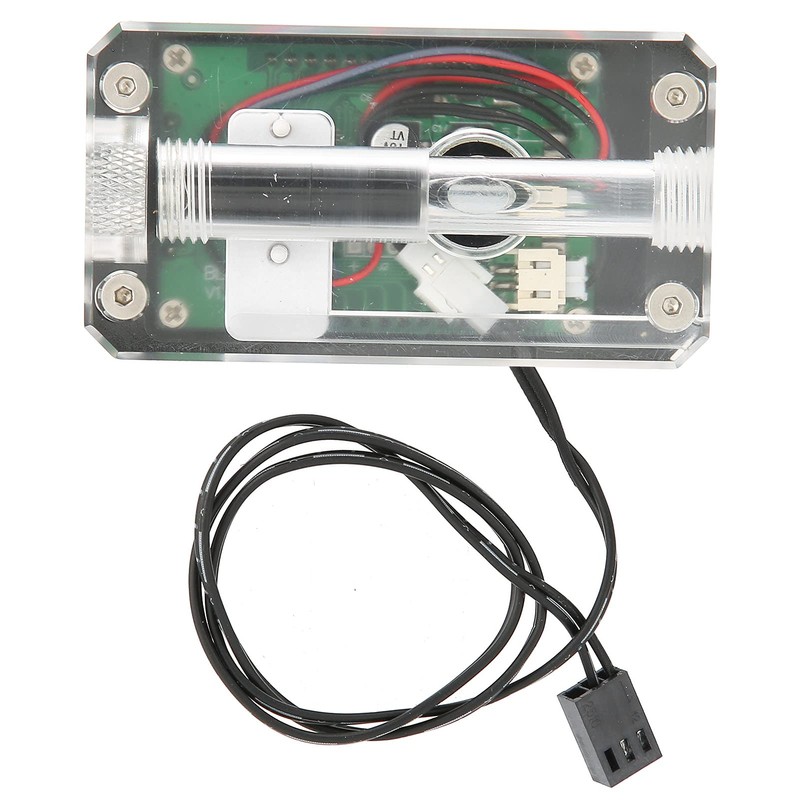 PC Water Cooling Thermometer, Smart LCD Flow Rate Temperature Detection,