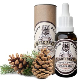 Mr Bear Family Bartöl Herren - Woodland - pflegt und unterstützt Bart Wachstum - nährreiches Bartpflege Öl mit Jojoba und Argan Öl - Bart Öl Man - Moisturizer Beard Oil for Men 30ml