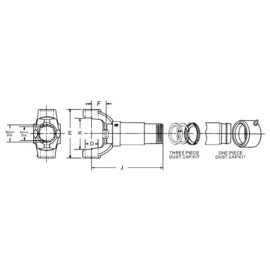DANA Spicer 2-3-15651X Genuine Spicer Slip Yoke 1330 Series - 1.338x18/20 Splines CL: 6.72