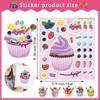 36 Sheets Cupcake Make a Face Stickers, Make Your Own