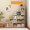 OSCHF Ladder Cube Storage Bookcase - Wooden L-Shaped 5-Tier Corner