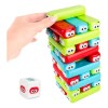 Torre Gusano Juego De Mesa Jenga Para Niños Con Dado