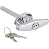 Prime-Line GD 52122 Door T Handle Lock, Keyed, Die Cast Zinc, Chrome Plated