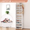 LANTEFUL 10 Tiers Tall Shoe Rack 20 Pair Shoe Organizer