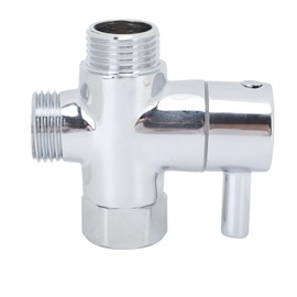 Válvula Desviadora de Ducha de 3 Vías, Válvula Desviadora de Ducha G1/2 Duradera de Cobre para Prueba de Herrumbre (Electrochapado)