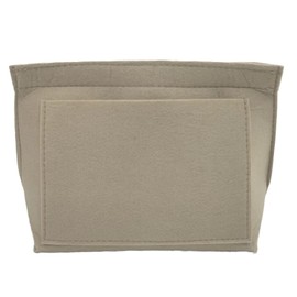 AYNKH Bag Insert Organizer with Multi Pocket, Multi-Pocket Felt Handbag Organizer, Dumpling Storage Bag, Handbag Organiser, for Handbags, Tote Bags, Shoulder Bags (Beige, L)