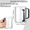 Clickinline Hand Washing Cup with Dual Handles Acrylic Washing Cup