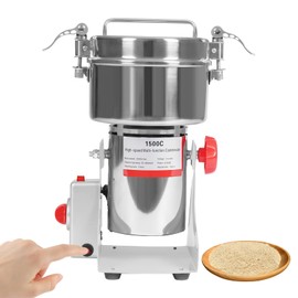 Electric Grain Mill Grinder 1500g High Speed Powder Spice Grinding Machine 30000r/min Food Grinder for Home and Commercial Countertop Grain Mill for Dry Spice Herbs Grains, 50-300 Mesh