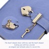 Diary with Lock and Key, Heart Shaped Lock Notebook with