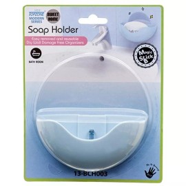Topzone 2 piece of Self Adhesive reusable Damage free Self-Adhesive Soap Holder tray