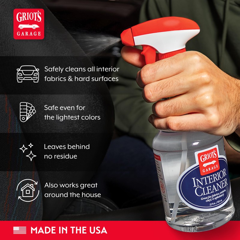 Griot's Garage Interior Cleaner Spray for Car Seats, Carpet, Upholstery