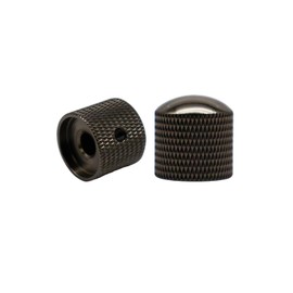 gonymask 4Pcs Metal Guitar Volume Tone Speed Control Dome Knurled Guitar Knobs with Allen Keys Screws for Fender Telecaster Gibson Les Paul Electric Guitar Bass Accessories. (Black Nickel)