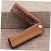 Outanaya 1set Multi-functional Wooden Pocket Comb Hair Styling Tool Portable