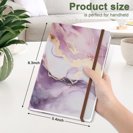 Hnogri Lined notebook, hard cover notebook for women, 160 pages thick paper, medium 5.7 x 8.4 inches, A5 drawing notebook for writing, notes, work, school and office use.