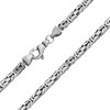 Avesano 925 Sterling Silver Byzantine Chain Men's Necklace, 3 mm
