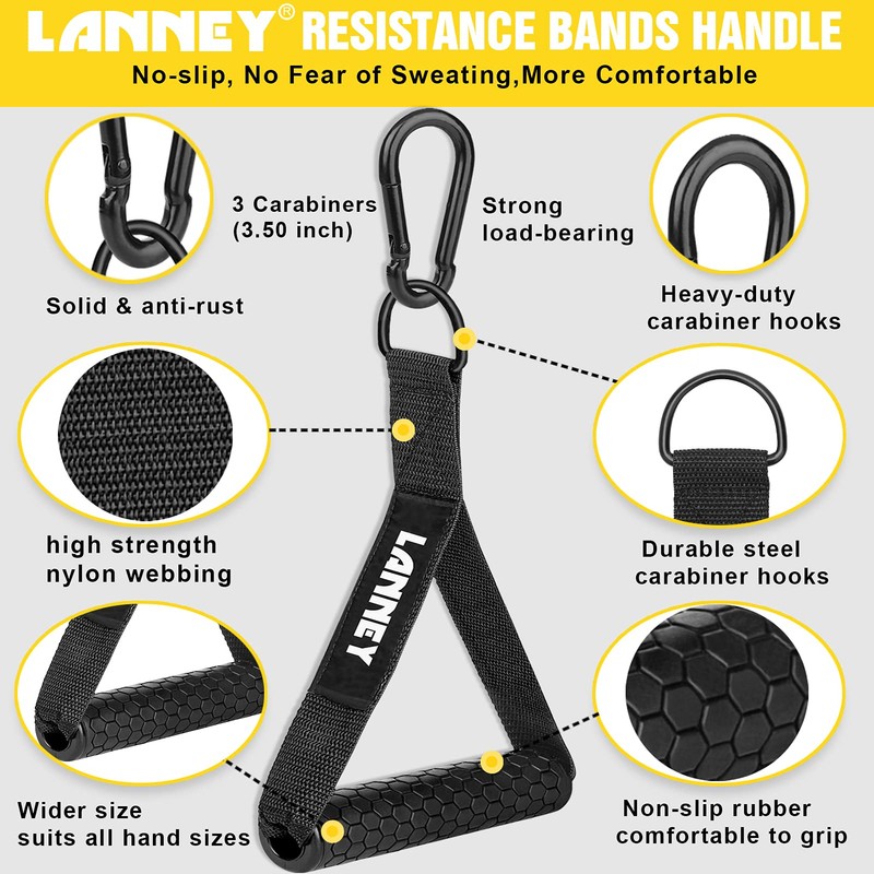 Tricep Rope Cable Machine Attachment, 35" Triceps Pull Down Rope