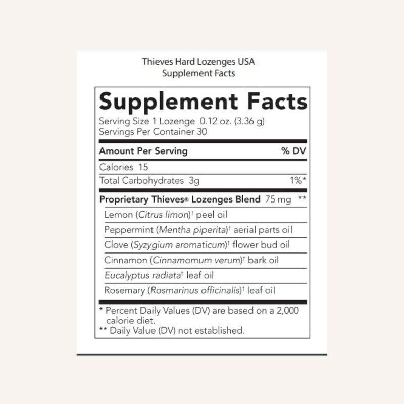 Thieves Hard Lozenges 30 ct (2 Packages) by Young Living