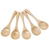 White House Wooden Soup Spoons, Set of 5, Length 6.0