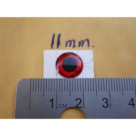 Unbranded 210 PCS 3D 11MM RED/GOLD/GREEN HOLOGRAPHIC LURE EYES/FLY TYING JIGS/CRAFT DOLLS