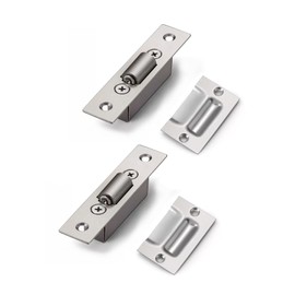 GEFONG Concealed Roller Catch Stainless Steel Case Size 20 mm Door Catch Furniture Catches Door Stopper for Doors of Kitchen Cabinets Bedrooms Bathrooms 2 Sets