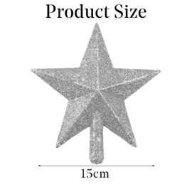15CM Glitter Star Topper for Christmas Tree