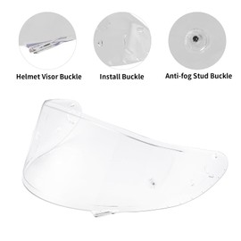 Helmet Visor Replacement for X14, X-Spirit III,X-Spirit, RF-1200,CWR-1,RF-SR Helmet Visor Shield Accessories(Clear)