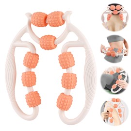Taozoey Massage Roller, Massageroller, Massagerolle Bein Roller, Beinmassagegerät Cellulite Deep Tissue Massage Arm, Massagerolle Bein, Massagerolle mit Griff Bein, Massagerolle (Orange9)
