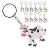 Hohopeti 36pcs Cute Cartoon Cow Keychain Animal Pendant for Birthday