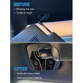 For Dodge Ram 1500 Sun Visor Repair Kit, Aluminum Sun Visor Clip Compatible with Dodge Ram 1500 2019 2020 2021 2022 2023 2024 Quick Repair Loose Visor Truck Visor Clip Fix Kit for Ram 1500 Accessories