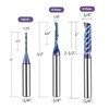 SpeTool 10PCS TAC Coated CNC Router Bit Set 1/4 Inch