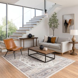 Crafters & Weavers Serapi Collection Area Rug Ultra Soft Washable Rug, Non Slip Area Rug Indoor, Stain Resistant Rugs for Living Room Bedroom Vintage Home Decor (8' x 10')