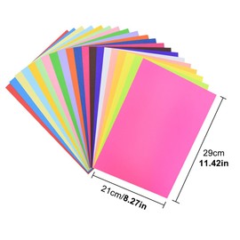 100Sheets Coloured Paper Coloured Card A4 Coloured Paper Coloured Paper Handmade Origami Assorted Pastel Paper DIY Arts Sketch Crafts Papers for Kids DIY School Arts Crafts (20Colours,70gsm)
