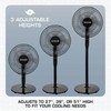 Hurricane Oscillating Pedestal Stand Fan, 12-Speed Cooling Unit, 16", Black