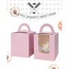 qiqee - Cajas individuales para cupcakes (50 unidades, de lavanda),