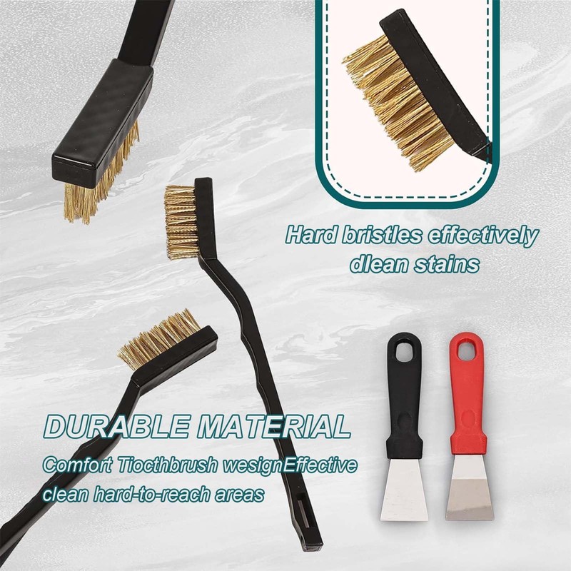 MANICAF Wire Brush Small Wire Brush Set, 15 Pieces Brass
