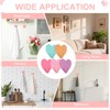 sourcing map Heart Shaped Decorative Wall Hooks, Pink, 5 Pcs
