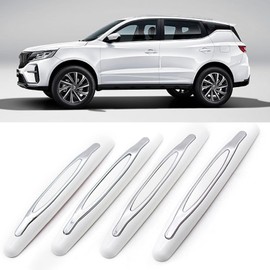 4 Pcs Car Door Edge Guards Car Side Door Protector Suitable for Various Car Pads Door Shock Absorbers-White