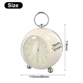 Classic Vintage Alarm Clock Bedroom Nightstand Decor for Office, Living Room Or Bedroom(A)